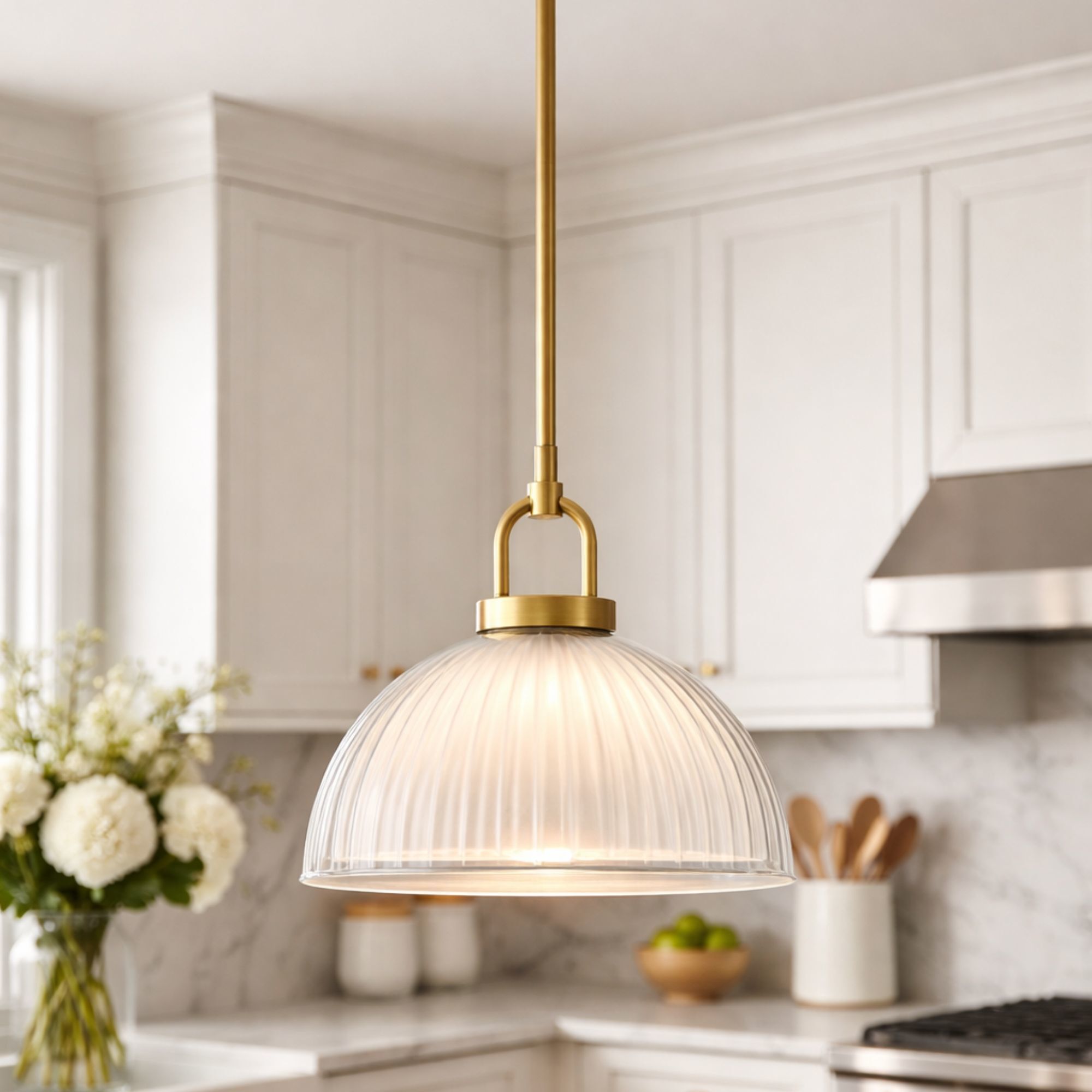 Quoizel Jansen 1 Light 12 inch Brushed Gold Pendant Ceiling Light QP6217BRG - Open Box